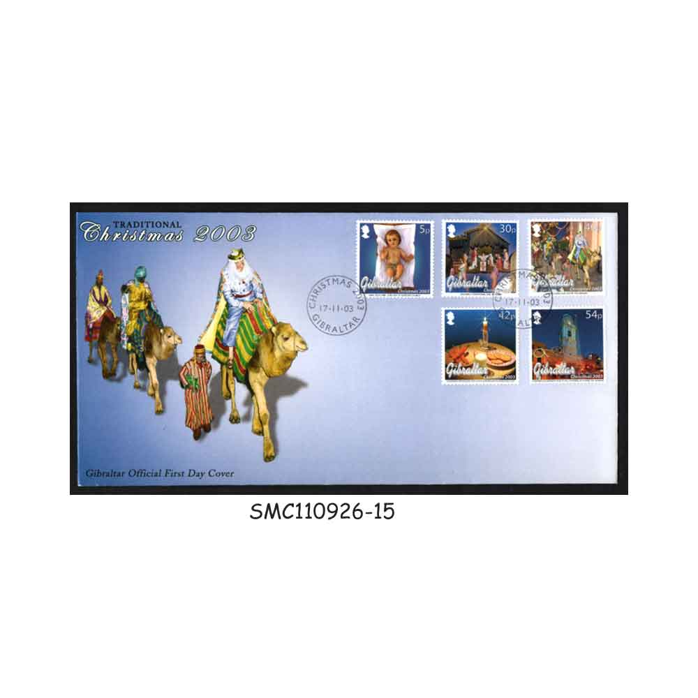 Stamps from GIBRALTAR - 2003 TRADITIONAL CHRISTMAS - FDC