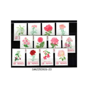 Stamps from MONACO - 1995 FLOWERS / ROSES PLANTS - 12V - MINT NH