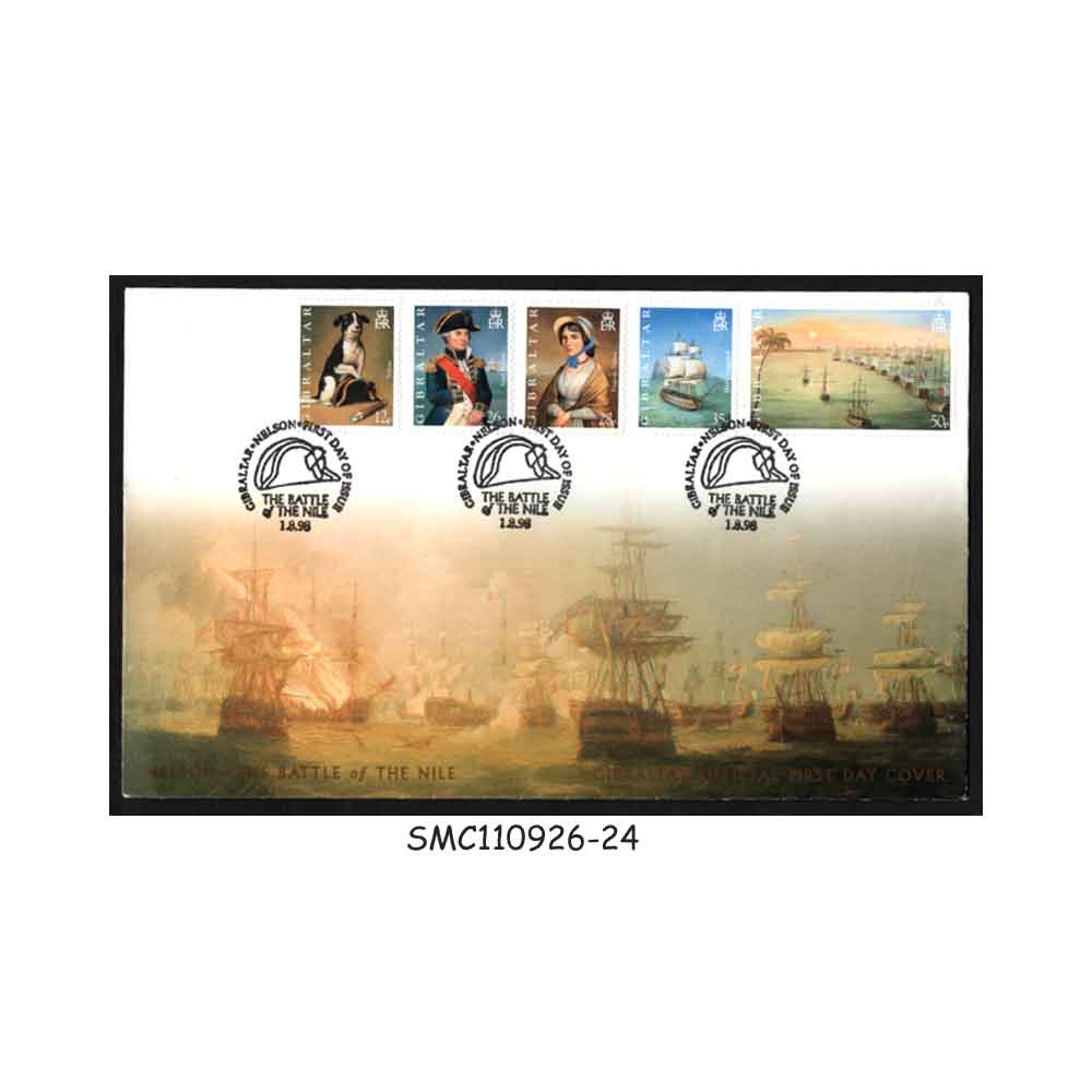 Stamps from GIBRALTAR - 1998 THE BATTLE OF THE NILE - FDC
