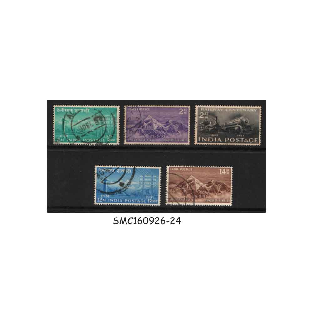 Stamps from INDIA - 1953 INDIA YEAR UNIT - 5V - USED