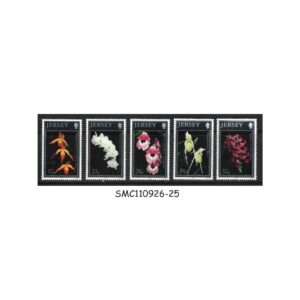 Stamps from JERSEY - 1993 ORCHIDS / FLOWERS - 5V - MINT NH