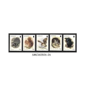 Stamps from JERSEY - 1999 SMALL MAMMALS / ANIMALS - 5V - MINT NH