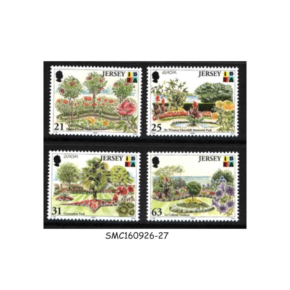 Stamps from JERSEY - 1999 EUROPA : PARKS & GARDENS - 4V - MINT NH