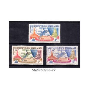 Stamps from LAOS - 1964 PROTECTION OF THE NUBIAN MONUMENTS SCOTT#89-91 - 3V - MINT HINGED