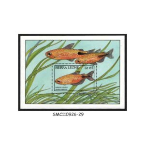 Stamps from SIERRA LEONE - 1988 AFRICAN LONGFIN / FISH - MIN. SHEET MINT NH