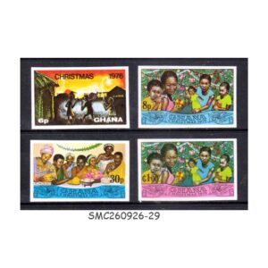 Stamps from GHANA - 1976 CHRISTMAS - 4V MINT NH IMPERF