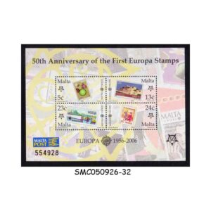 Stamps from MALTA - 2006 50th ANNIVERSARY OF THE FIRST EUROPA STAMPS - MIN. SHEET MINT NH