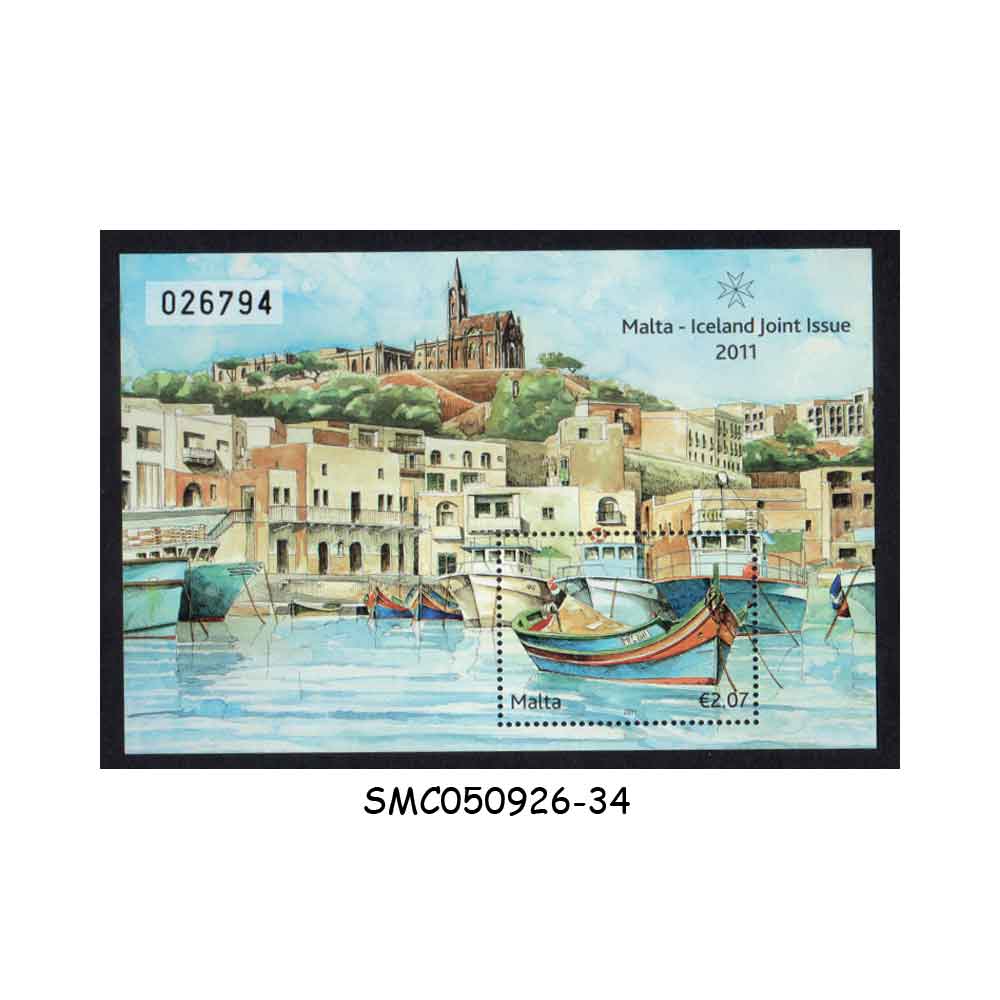 Stamps from MALTA - ICELAND JOINT ISSUE : 2011 FISHING VILLAGE - MIN. SHEET MINT NH