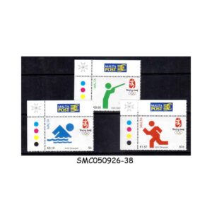 Stamps from MALTA - 2008 SUMMER OLYMPIC GAMES, BEIJING - 3V MINT NH