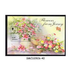 Stamps from JERSEY - 1998 FLOWERS FROM JERSEY ITALIA 98 - MIN. SHEET MINT NH