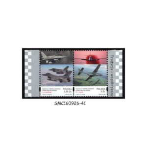 Stamps from POLAND - 2008 POLISH AIR FORCE / AVIATION - SE-TENANT 2V MINT NH