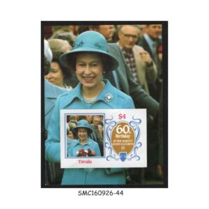 Stamps from TUVALU - 1986 60th BIRTHDAY OF QUEEN ELIZABETH II - SOUVENIR SHEET MINT NH IMPERF