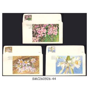 Stamps from CANADA - 3 DIFFERENT FLOWER DOMESTOGRAMMES ( PRE-STAMP AEROGRAMMES FOR DOMESTIC MAIL ) MINT