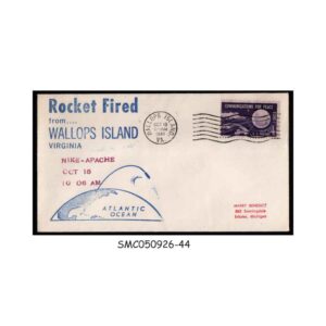 Stamps from UNITED STATES - 1962 NIKE APACHE SOUNDING ROCKET WAS LAUNCHED FROM THE WALLOPS ISLAND COVER