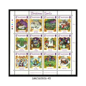 Stamps from GUERNSEY - 1986 CHRISTMAS CAROLS - MIN. SHEET MINT NH