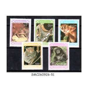 Stamps from LAOS - 1993 SMALL MAMMALS / ANIMALS - 5V - MINT NH