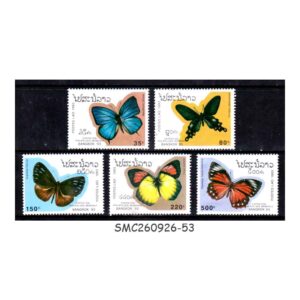 Stamps from LAOS - 1993 BUTTERFLIES / BANGKOK 93 STAMP EXHIBITION - 5V - MINT NH