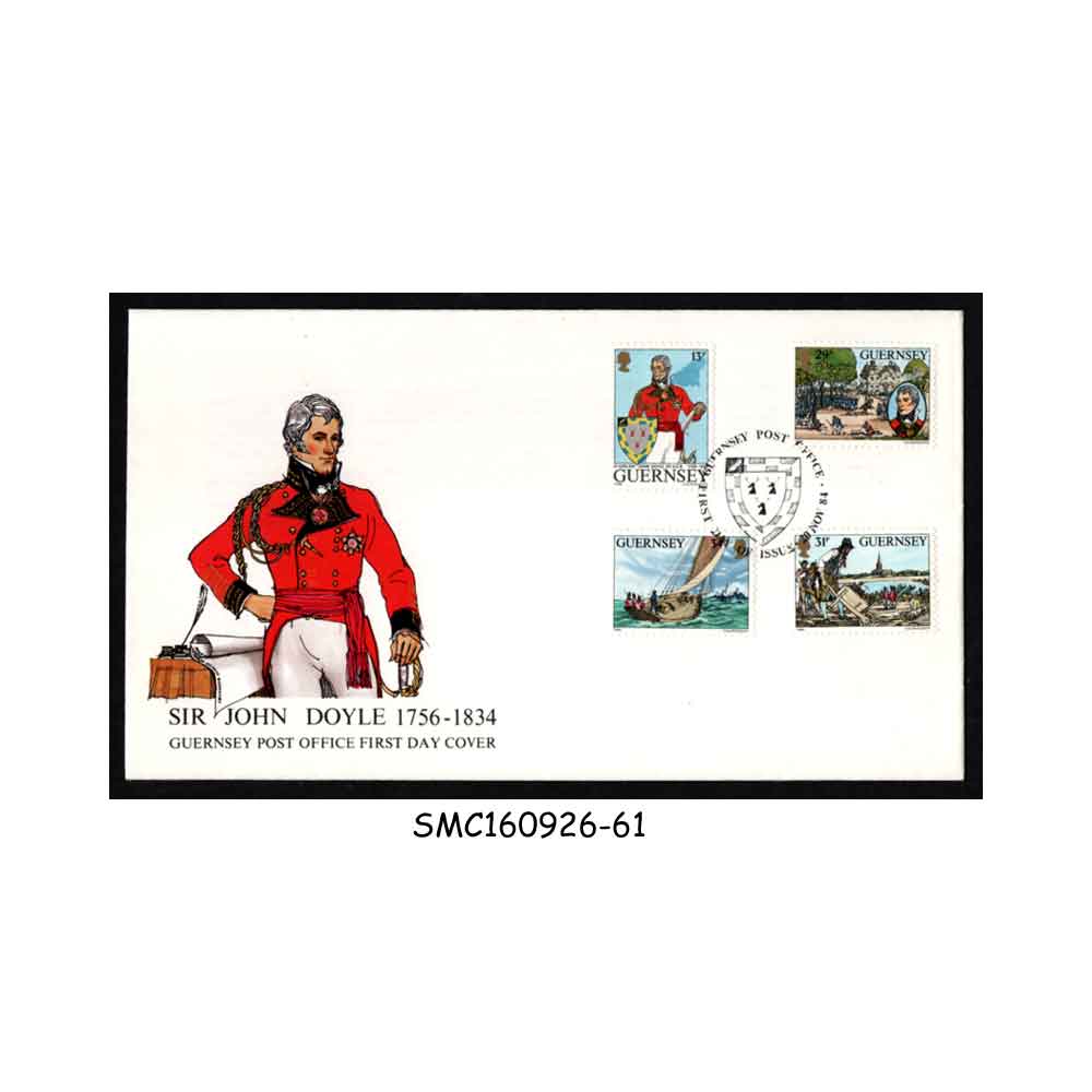 Stamps from GUERNSEY - 1984 SIR JOHN DOYLE - FDC