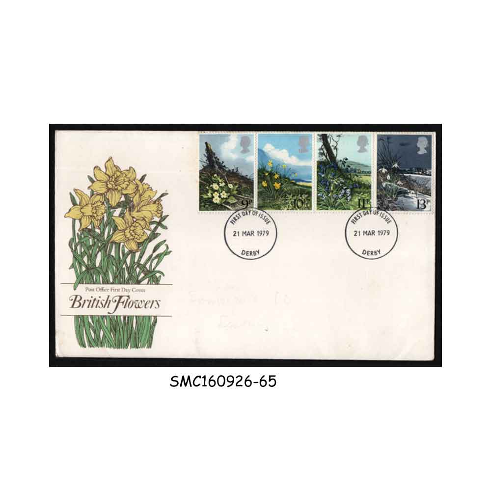 Stamps from GREAT BRITAIN - 1979 BRITISH FLOWERS - FDC