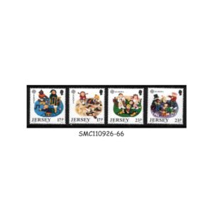 Stamps from JERSEY - 1989 EUROPA: CHILDREN'S GAMES & TOYS - 4V - MINT NH