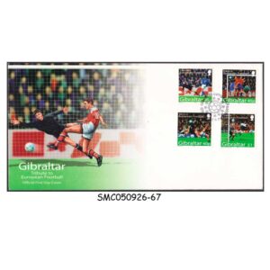 Stamps from GIBRALTAR - 2004 TRIBUTE TO EUROPEAN FOOTBALL - FDC
