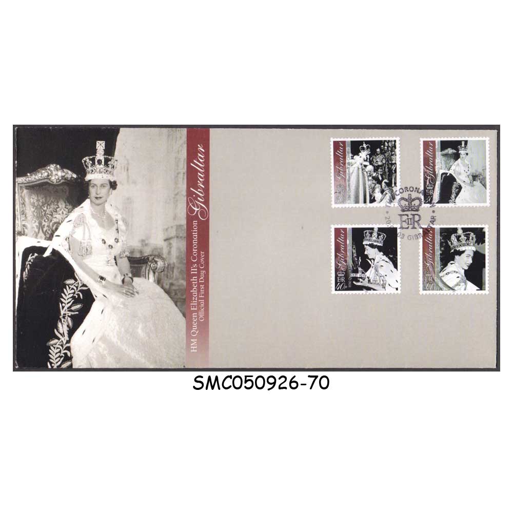Stamps from GIBRALTAR - 2003 50th ANNIVERSARY OF CORONATION - FDC