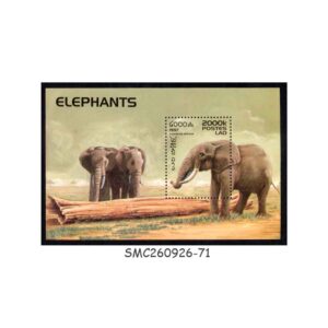 Stamps from LAOS - 1997 AFRICAN ELEPHANT / WILD ANIMALS - MIN. SHEET - MINT NH