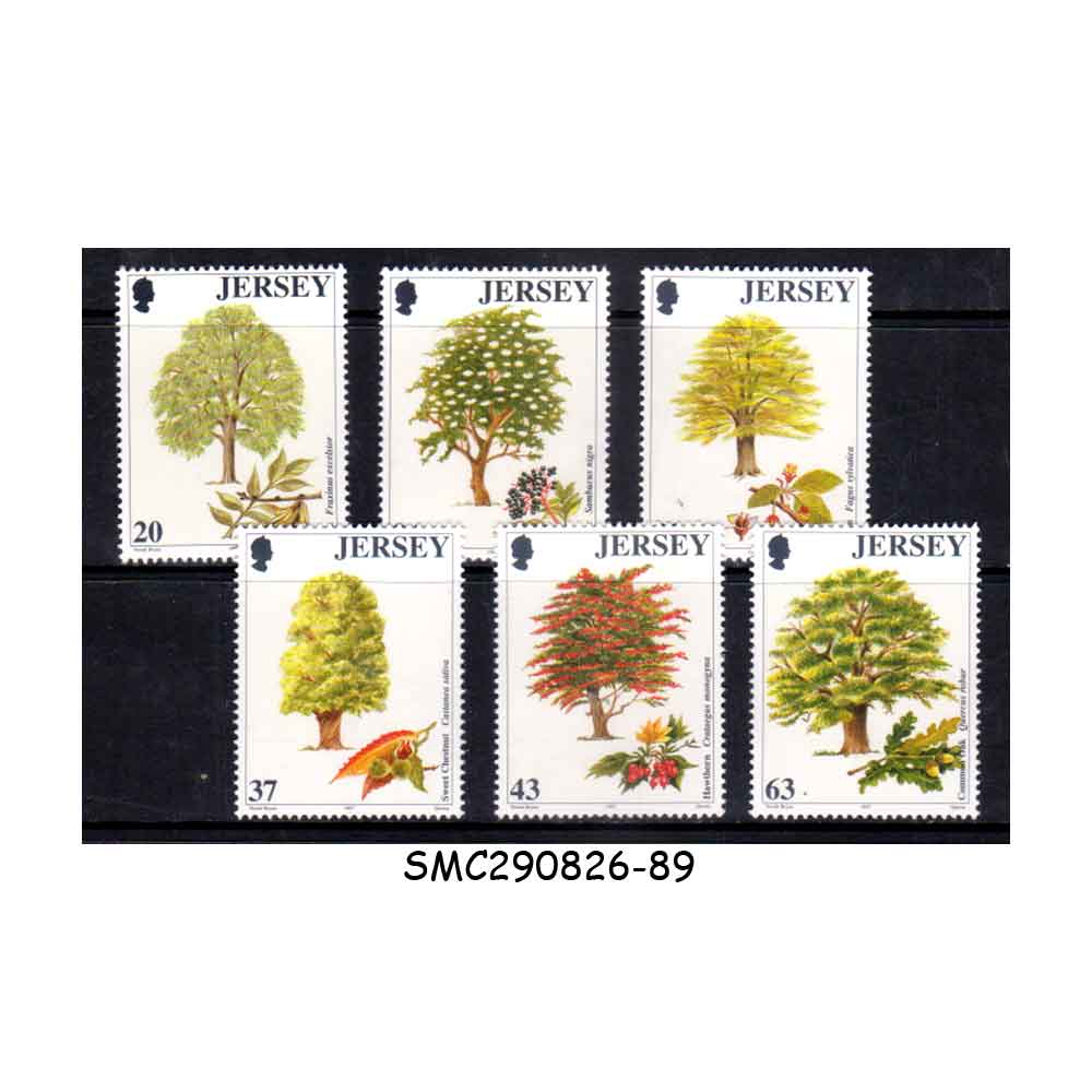 Stamps from JERSEY - 1997 TREES - 6V - MINT NH