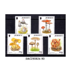 Stamps from JERSEY - 1994 MUSHROOMS / FUNGI - 5V - MINT NH