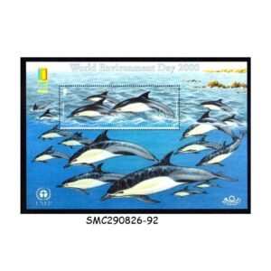 Stamps from JERSEY - 2000 WORLD ENVIRONMENT DAY / MARINE LIFE DOLPHIN - MIN. SHEET MINT NH
