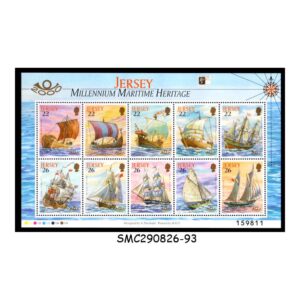 Stamps from JERSEY - 2000 MILLENNIUM MARITIME HERITAGE / SHIPS - MIN. SHEET MINT NH