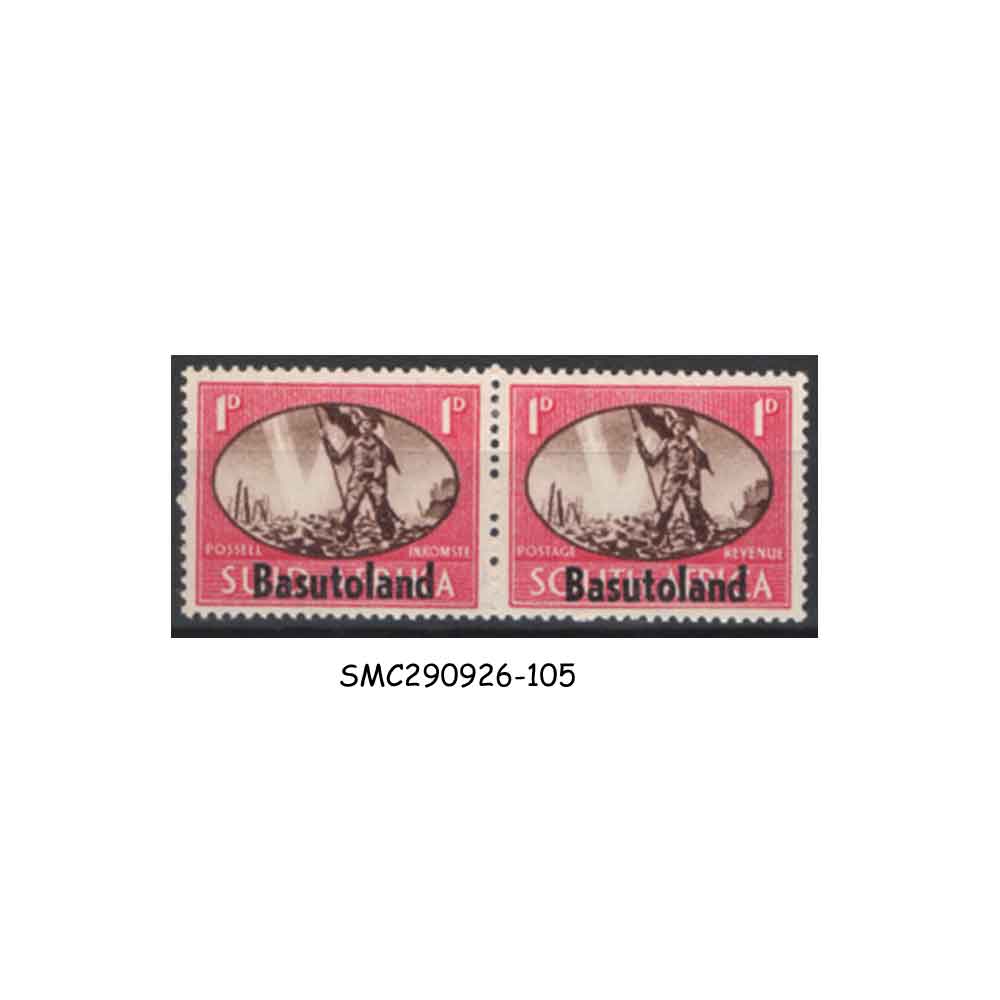 Stamps from BASUTOLAND - 1945 PEACE & VICTORY SCOTT#29 - 2V PAIR MINT HINGED