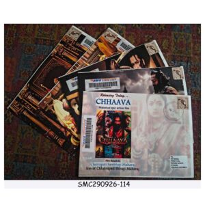 Stamps from INDIA 2025 CHHAAVA HISTORICAL EPIC ACTION FILM SET OF 5 COVERS COMMERCIALLY USED