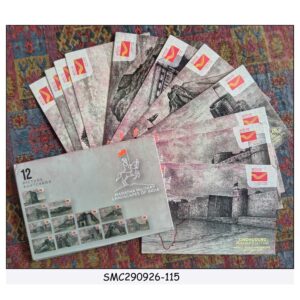Stamps from INDIA 2026 MARATHA MILITARY LANDSCAPES OF INDIA SET OF 12 PICTURE POSTCARDS MINT