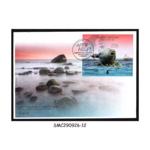 Stamps from ESTONIA - 2015 PROTECTION OF BALTIC SEA / SEALS MARINE LIFE - MS - FDC