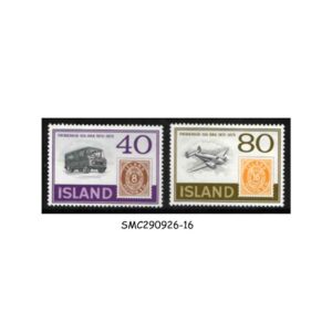 Stamps from ICELAND - 1973 CENTENARY OF ICELAND'S FIRST POSTAGE STAMP - 2V MINT NH