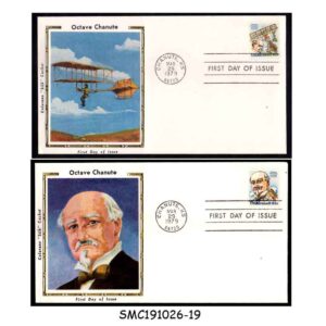 Stamps from UNITED STATES USA - 1979 AVIATION PIONEERS: OCTAVE CHANUTE - SET OF 2 FDC