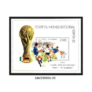 Stamps from ZAIRE - 1982 WORLD CUP OF FOOTBALL ESPANA '82 - MIN. SHEET - MINT NH