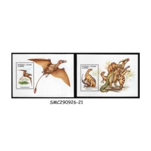 Stamps from SIERRA LEONE - 1995 PRE-HISTORIC ANIMALS / DINOAURS - SET OF 2  MIN. SHEETS - MINT NH