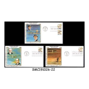 Stamps from UNITED STATES USA - 1978 75th ANNIVERSARY OF FIRST POWERED FLIGHT / WRIGHT BROTHERS - SET OF 3 FDC