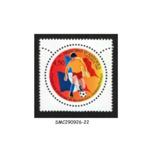 Stamps from ANDORRA FRENCH - 1999 QUALIFIER ANDORRA-FRANCE FOR EUROPEAN CHAMPIONSHIP / SOCCER  - 1V MINT NH