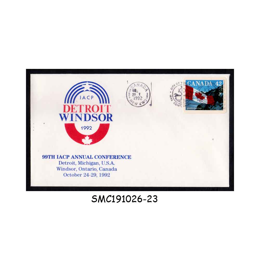 Stamps from CANADA - 1992 DETROIT WINDSOR 99th LACP ANNUAL CONFERENCE COVER with CANCELLATION