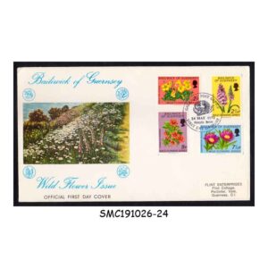Stamps from BAILIWICK OF GUERNSEY - 1972 WILD FLOWERS ISSUE - FDC
