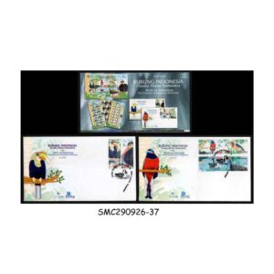 Stamps from INDONESIA - 2009 BIRDS OF INDONESIA - THE TREASURE OF SUMATRAN RAINFOREST - SET OF 2 FDCs