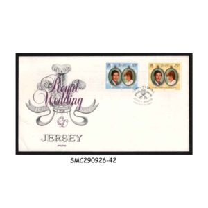 Stamps from JERSEY - 1981 ROYAL WEDDING OF PRINCE CHARLES - FDC