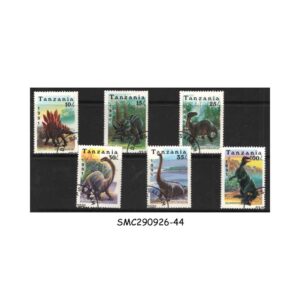Stamps from TANZANIA - 1991 DINOSAURS & PREHISTORIC ANIMALS - 6V USED