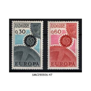 Stamps from ANDORRA FRENCH - 1967 EUROPA - 2V - MINT NH