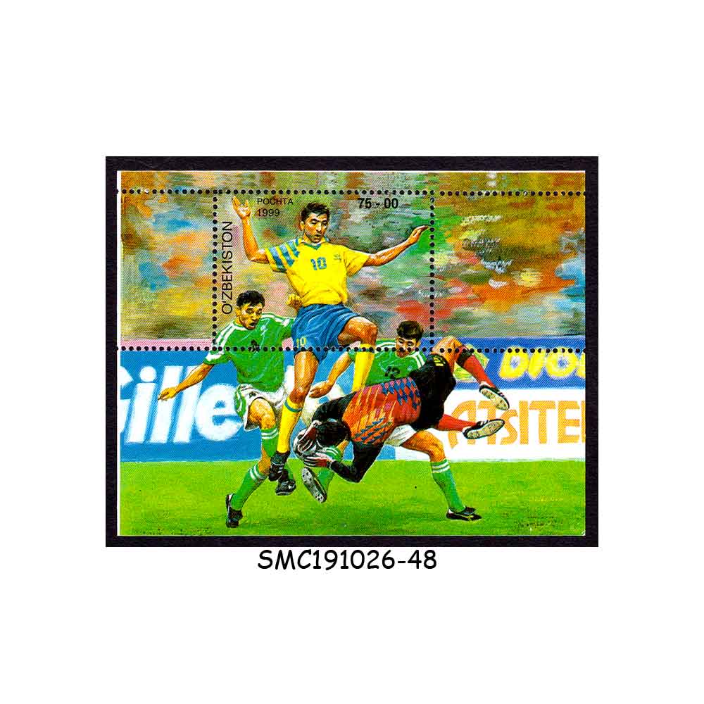 Stamps from UZBEKISTAN - 1999 FOOTBALL / SOCCER - MIN. SHEET MINT NH