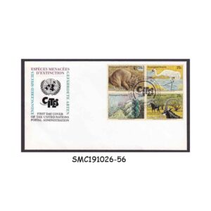 Stamps from UNITED NATIONS UNO 1993 - ENDANGERED SPECIES /ANIMALS & BIRDS - FDC