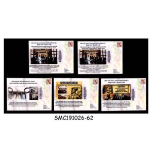Stamps from INDIA 2024 CHHATRAPATI SHIVAJI MAHARAJ WAGH NAKH RETURN TO INDIA - 5 COMMERCIALLY USED COVERS